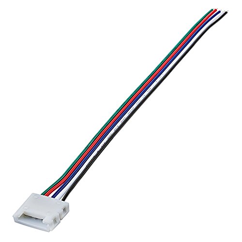 SmartLedTech 5 Contact 14mm Flexible Light Strip Pigtail Connector for RGBW Strips (Pack of 10)