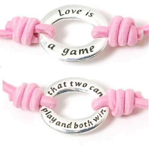 Liebes- Armband Love Is A Game 2 Can Play And Both Win, Pink