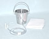 Stainless Steel Enema Bucket Kit – Clear PVC Tubing & Protective Sheeting