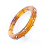 Bangle Bracelet Tortoiseshell Jewelry Kenneth Jay Lane Fashion Costume Designer Jewelry Tortoise Shell
