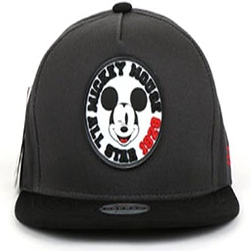 Dotori Mickey Mouse Collaboration Snapback Basic CAP Fasion HAT Free Size (Mickey lover Charcoal)