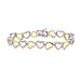 10k Two-Tone Gold Diamond Heart Bracelet (3/4 cttw, J-K Color, I2-I3 Clarity), 7