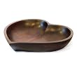 Handmade Heart-Shaped Decorative Mango Wood Platter / Tray With Sleek Finish