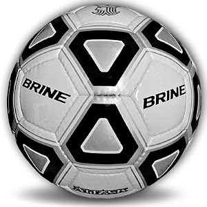 Brine SBATK95 Black and White Sythetic Leather Size 5 Soccer Ball