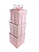 Gingham Design Nested Boxes - Set of 3 for Baby Shower, Weddings, and Any Party (Gingham Pink)