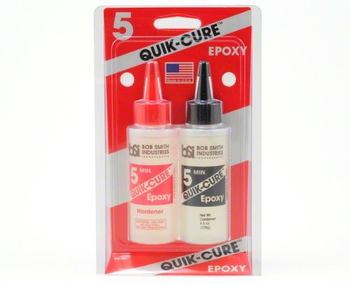 Quik-cure 5min epoxy 4.5oz Bob Smith Ind.