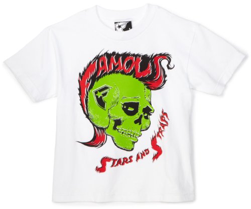Famous Stars and Straps Boys 8-20 The Hawk Youth Tee, White, Small
