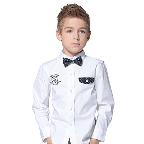 Leo&Lily Little Boys' Fashion Button down closure England Classic Woven Shirts