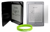 read full review CrazyOnDigital Slim Leather Case Cover with Screen Protector For Amazon New Kindle 4 (Black). CrazyOnDigital Retail Package