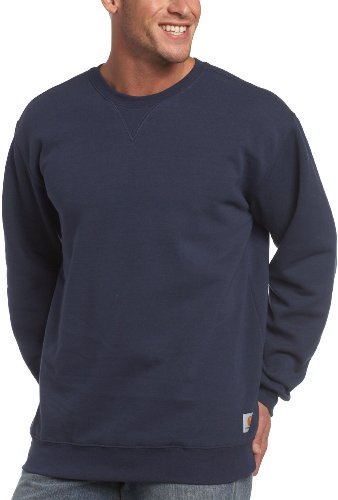 Carhartt Men's Midweight Crewneck Sweatshirt, Navy, X-Large Tall
