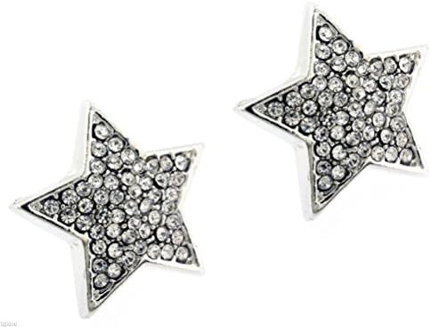 POPLife Ladies Finished 16mm Large Stars Lab Screw Back Stud Earrings