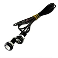 ZITRADES 2 X 1.5W SMD Ultra bright 12V 18mm White Color LED High Power Eagle Eye Rear Back Up Reverse Tail Light Lamp by ZITRADES