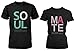 Cute Matching Couple T-Shirts for Boyfriend and Girlfriend - SOUL MATE