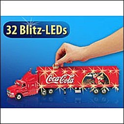 Coca Cola Weihnachtstruck (45cm, Beleuchtung, Spardose) + Gratis-CD !