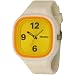Henley Lady Large Neon Yellow Dial White Rubber Watch..