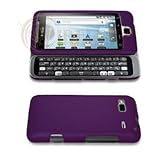 Purple Rubber Feel Snap-On Cover Hard Case Cell Phone Protector for HTC G2  ....
