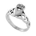 Silver Claddagh Design Ring