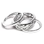 Sterling Silver Oxidized Filigree Stack Rings