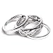 Set of Three Sterling Silver Oxidized Filigree Stackable Rings