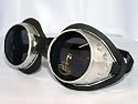 Classic Round Lens Moto Goggles Motorcycle MX Vespa Jeep Motorbike Scooter Three Color Interchangeable Lenses