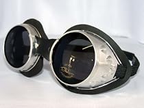 Classic Round Lens Moto Goggles Motorcycle MX Vespa Jeep Motorbike Scooter Three Color Interchangeable Lenses Steampunk Burning Man