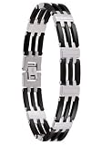 Black Ionic Plated and Stainless Steel Bracelet