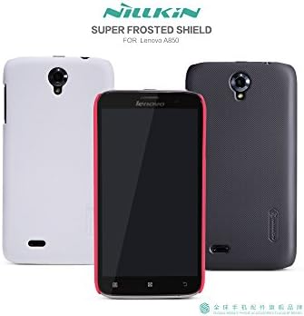 Lenovo A850 Case Wason@ Frosted Matte Hard Case Shell Pack of Screen Protector Film Compatible for Lenovo A850 (Nillkin Black)