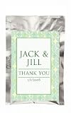 Baby Keepsake: Green Circles Spring Theme Personalized French Vanilla Hot Cappuccino (Set of 24)