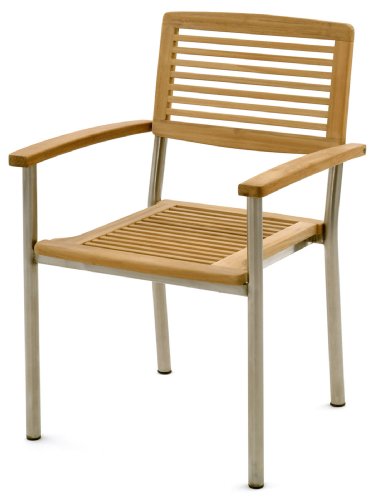 Landmann Belardo Stapelsessel, Somerset, Teak mit Edelstahl