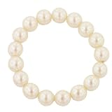 Basic Simulated Pearl 12mm Stretch Bracelet
