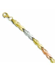 Leslies 10k With Rose & White Rhodium Bracelet