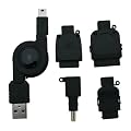 PLANEX MiniUSB/Dock/FOMA/SoftBank/CDMA(au)/PSP�p����莮�[�d�P�[�u�� �u���b�N BN-MUS4CB