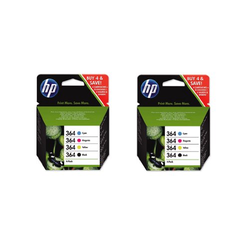 2x HP 364 Multipack Original Printer Ink Cartridges 