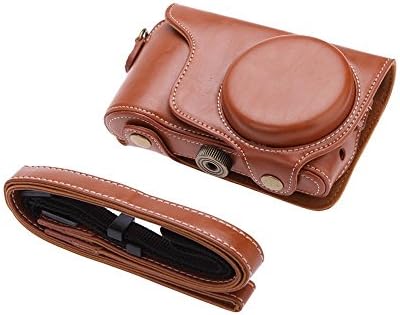GC200 Case, EightHD Protective PU Leather Camera Case Bag with Strap For Samsung Galaxy EK-GC200 GC200 Brown