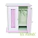 La Nina - Armoire pour poupA e de 22 cm bois blanc - Fleurs roses : Anita