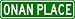 ONAN PLACE Sign - Personalized Last Name Sign - Aluminum - 4 x 18 Inches