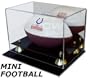 BCW Deluxe Acrylic Mini Football Display Case (Desk Top or Wall Mount) - With Mirror - Sports Memorabilia Holder Case - Collecting Supplies