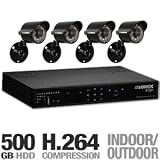 Lorex Edge+ LH324501C4 4-Channel Video Security DVR with Internet, 3G Mobile Viewing and 4 Security Cameras (Black)