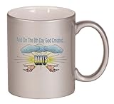 And On The 8th Day God Created DARTS Coffee Mug Metallic Silver 11 oz And On The 8th Day God Created DARTS Coffee Mug Metallic Silver 11 oz