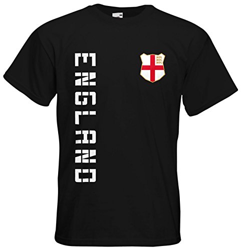England EM 2016 T-Shirt Trikot Name Nummer (Schwarz, XL)
