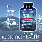 Iceland Health Omega-3 Fish Oil Plus Vitamin D3 - 220 Softgels