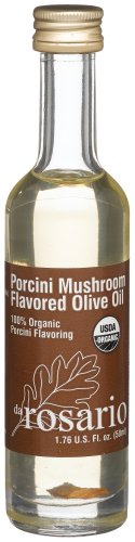 Da Rosario 100% Organic Porcini Mushrom Flavored Olive Oil, 1.76-Ounce Glass Bottle by Da Rosario