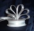 Organza Satin Center Ribbon - 7/8" - 25 Yards (75 FT) - White
