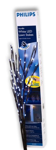 Aurelle, 212795 LED Lawn Stakes, with controller, White