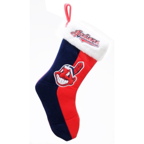 Cleveland Indians Colorblock Plush Christmas Stocking