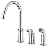 Danze D409010 Prince Single Handle Kitchen Faucet with Side Spray, Chrome