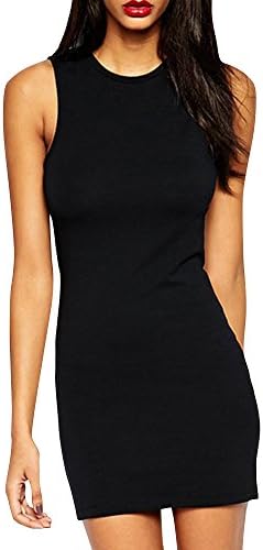Stylebek Women's Slim Sexy Summer Sleeveless Pencil Mini Dress