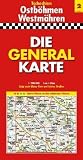Die Generalkarte Tschechien 2, Ostb&ouml;hmen, Westm&auml;hren 1:200 000 - 