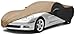 Coverking Custom Car Cover for Lincoln Continental - Satin Stretch Fabric, 2-Tone Black /Gold