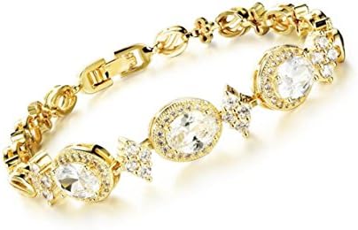 WuBeFine 18K Gold-plated Fashion Fine Inlaid Zircon Engagement Bracelets